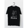 Tricou negru personalizat cu pisicuta Miau 1